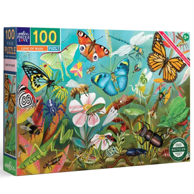 Puslespill med 100 brikker - Insekter