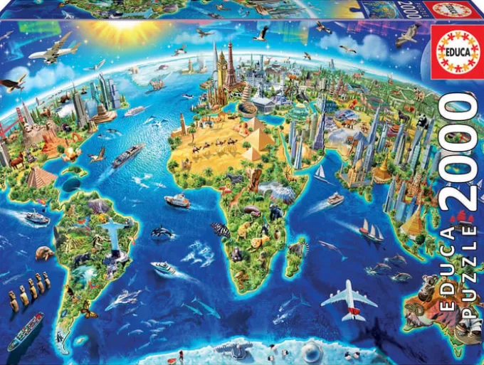 Puslespill med 2.000 brikker - Jordkloden