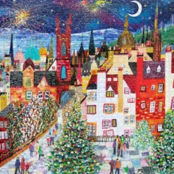 Puslespill med 1000 brikker - Jul i Edinburgh