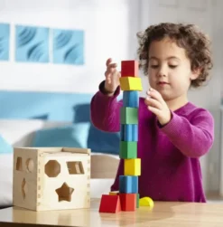 Puttekasse med geometriske klosser