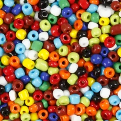 Rocaiperler Ø4 mm - Basisfarger, 1.000 gr.