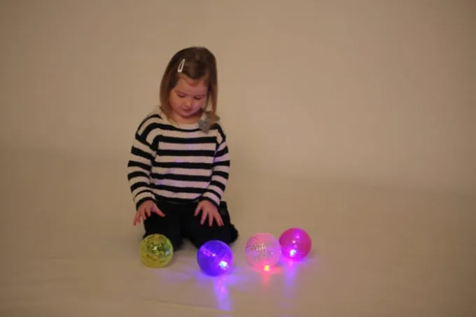Sanseballer m. LED lys, 4 stk
