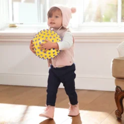 Sanseball u/luft - Gul/lilla, Ø18 cm