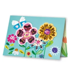 Scratch gratulasjonskort - Blomster, 3 stk.