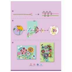 Scratch gratulasjonskort - Blomster, 3 stk.