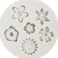 Silikonform - Blomstermiks, 6 motiver