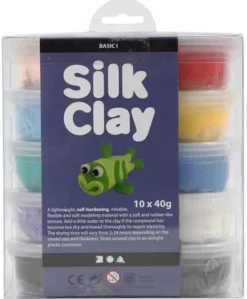 Silk Clay 10 x 40 gr. - Basisfarger