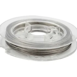Smykkefremstilling - Ståltråd sølv, 10 m., 0,38 mm