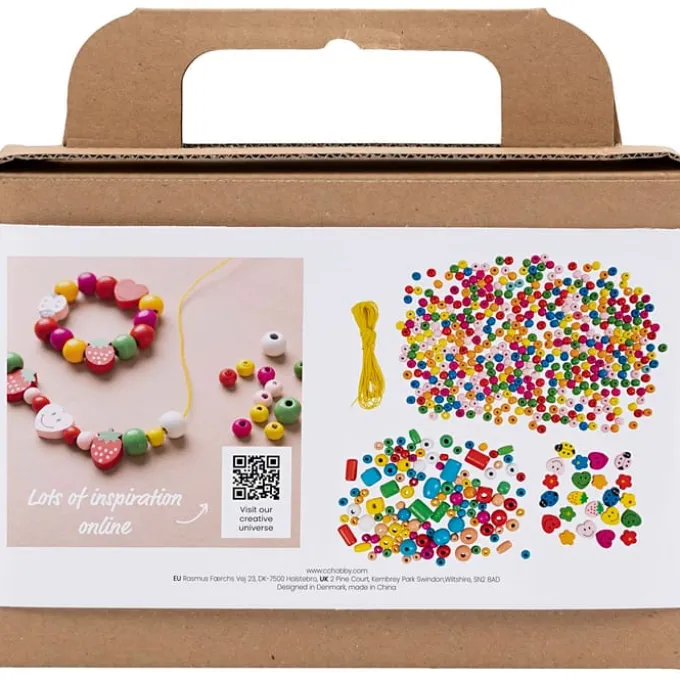 Smykkesett m. treperler - Glade farger