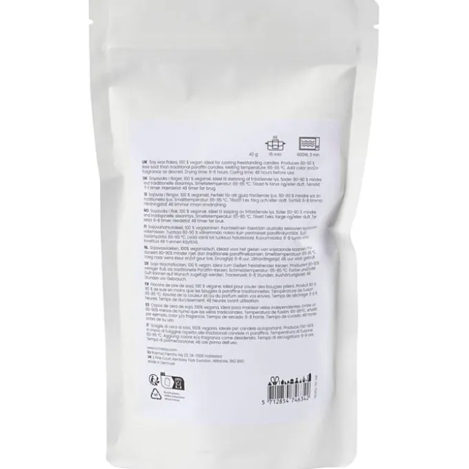 Soyavoks til frittstående lys - Kremfarget, 250 g.