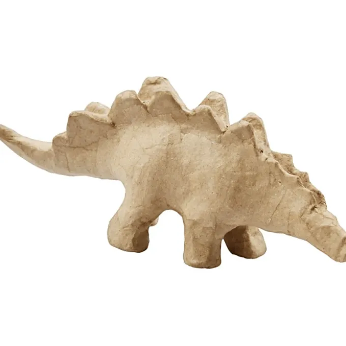 Stegosaurus av pappmasjé - L: 21,9 cm