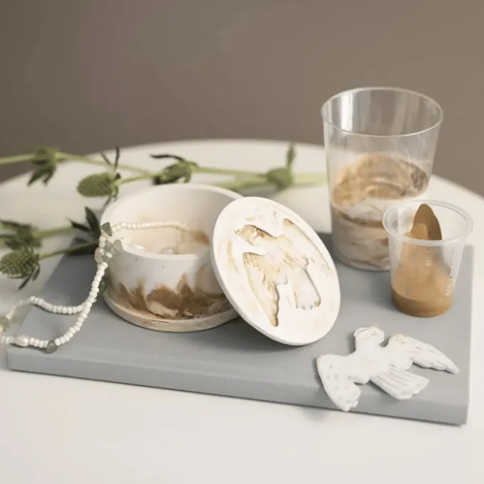 Støp med resin - Krukke med lokk, 1 stk