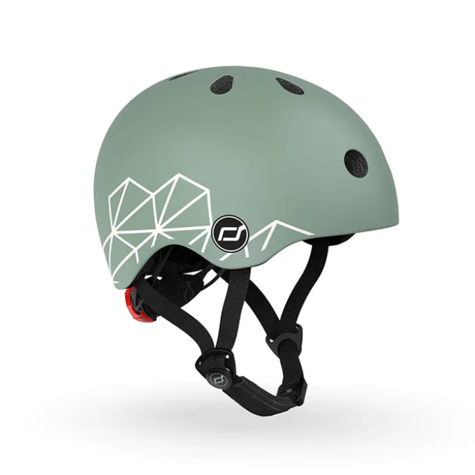 Sykkelhjelm til baby, 45-51 cm - Green lines