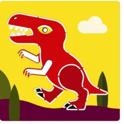 Tegnesjablonger - Dinosaurer, 5 stk