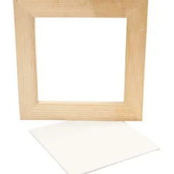 Treramme m. maleplate (20,8 x 20,8 cm)