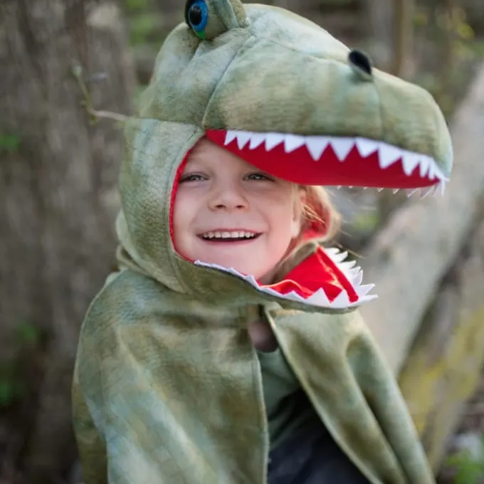 T-Rex kappe m. klør - Grønn, str. 4-6 år