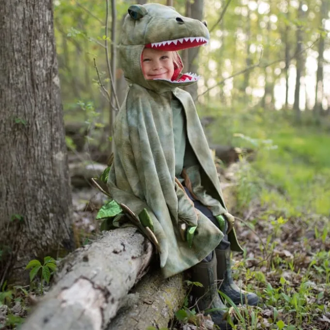 T-Rex kappe m. klør - Grønn, str. 4-6 år