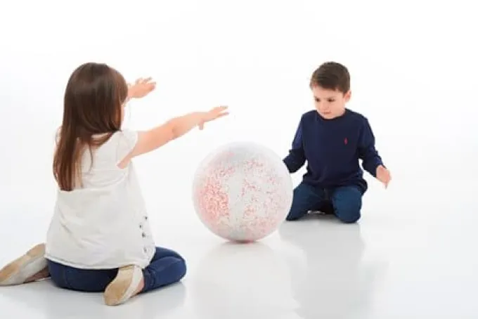 Tumleball med konfetti - Stor 40cm Ø