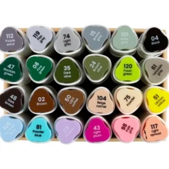 Twin Markers - Natur & pastell, 24 stk.