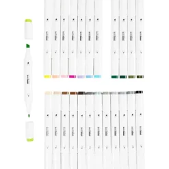 Twin Markers - Natur & pastell, 24 stk.
