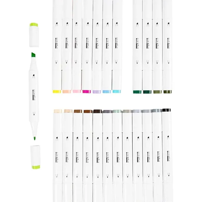 Twin Markers - Natur & pastell, 24 stk.