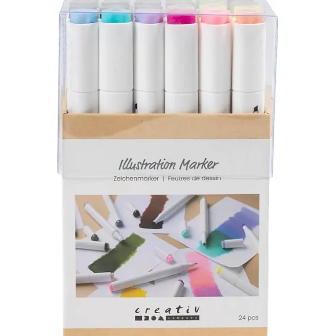 Twin Markers - Natur & pastell, 24 stk.