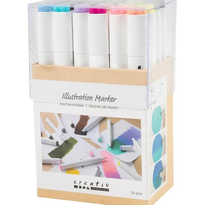 Twin Markers - Natur & pastell, 24 stk.