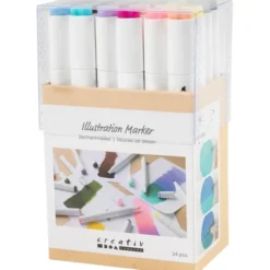 Twin Markers - Natur & pastell, 24 stk.