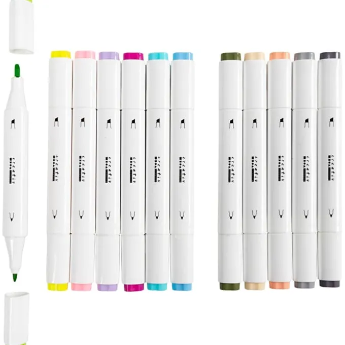 Twin Markers - Pastell, 12 stk.